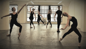 Dancers from @ladance_moves company posed in various ballet positions.