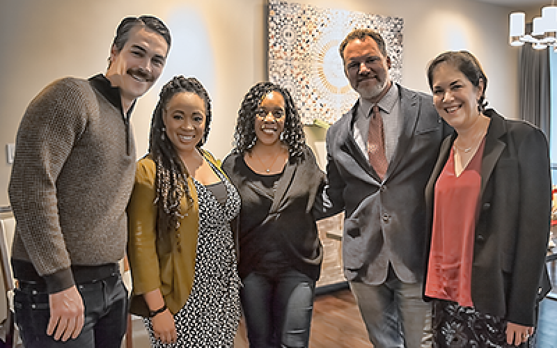 A group of Dance Resource Center's experts, including Felicia Rosenfeld, smiling and standing together.