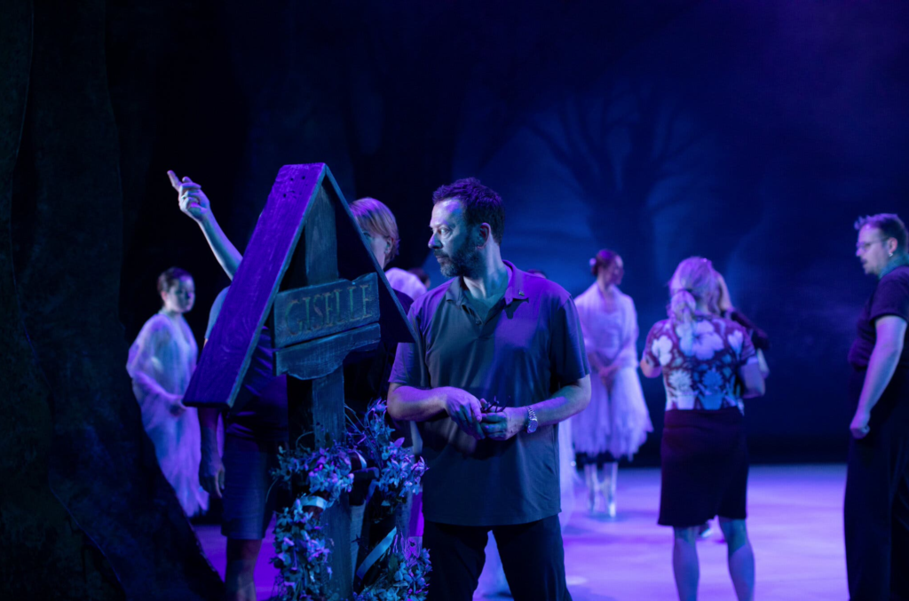 Alexei Ratmansky at a rehearsal of “Giselle,” which is being danced by a newly formed company of Ukrainian dancers who have fled the war.Credit...Melissa Schriek for The New York Times